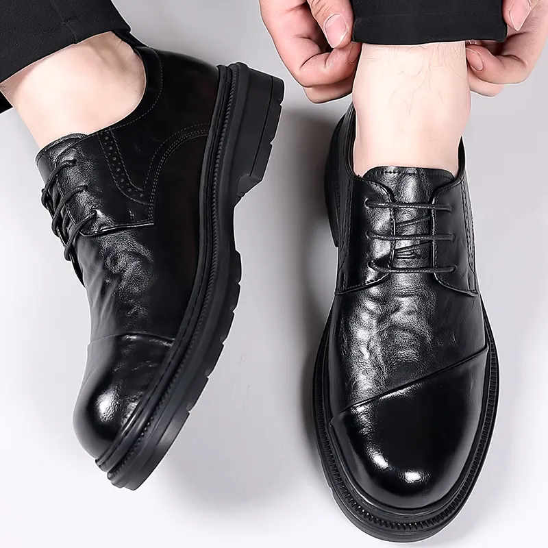 Bull charm Men's Casual Shoes Men Low Top Black/Brown-2