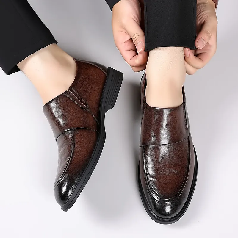 Bull charm Men's Casual Shoes Men Low Top Black/Brown-9