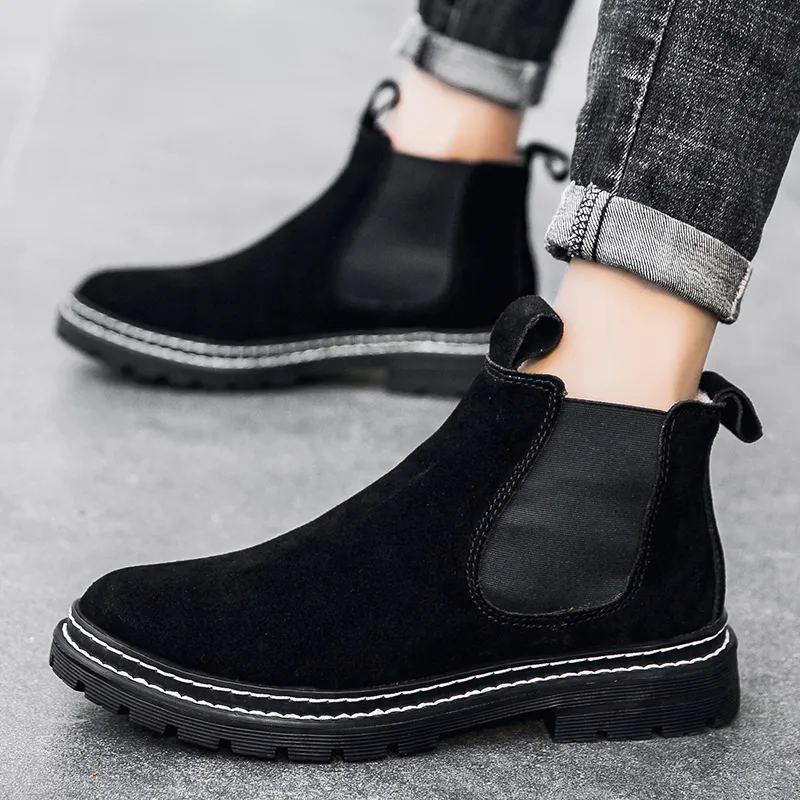 Bull Charm Short Chelsea Boots Men's-35
