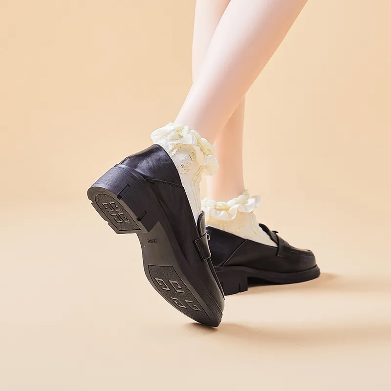 Bull Charm Loafers Women's Black-3