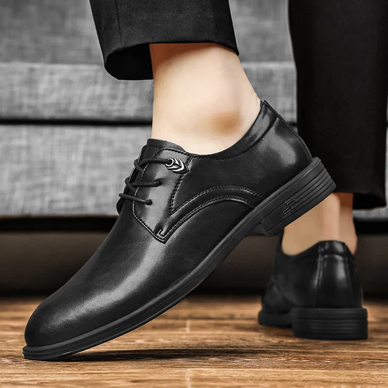 Bull charm Dress Shoes Men Low Top-3