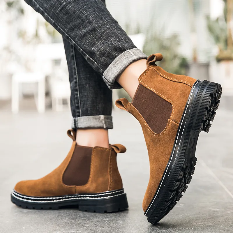 Bull Charm Short Chelsea Boots Men's-20