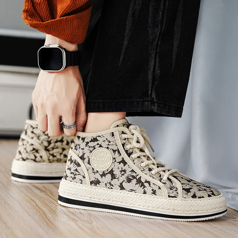Bull Charm High-Top Casual Shoes Men's-1