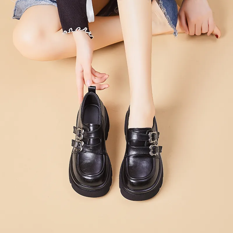 Bull charm Loafers Women's Black/Brown-2