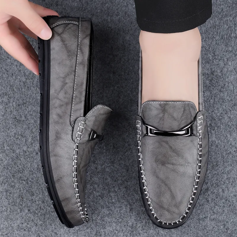 Bull charm Men's Casual Shoes Men Low Top Black/Gray-10