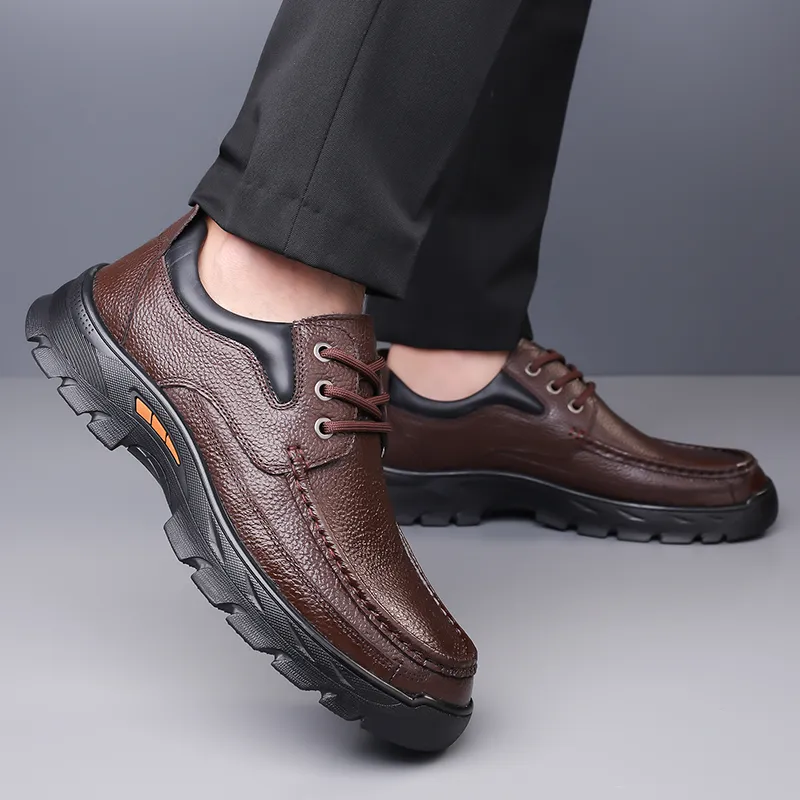 Bull charm Men's Casual Shoes Men Low Top Black/Brown-10