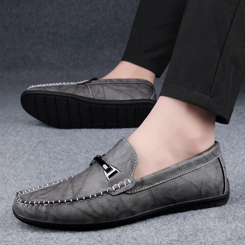 Bull charm Men's Casual Shoes Men Low Top Black/Gray-11