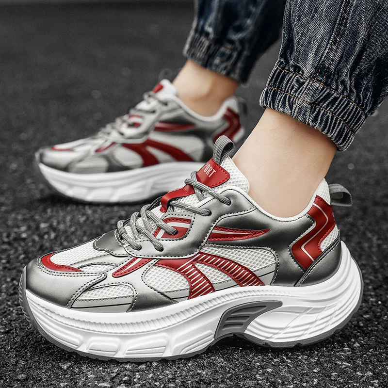 Bull Charm Slip Resistant Low Top Chunky Sneakers Men's-7