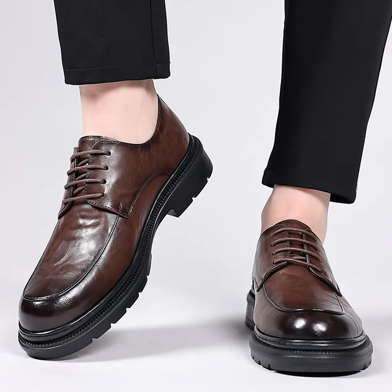 Bull charm Men's Casual Shoes Men Low Top Black/Brown-7