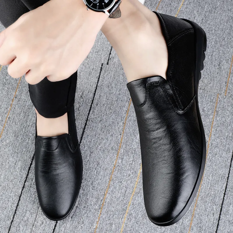 Bull charm Dress Shoes Men Low Top Black/Dark Brown/Red Brown-3