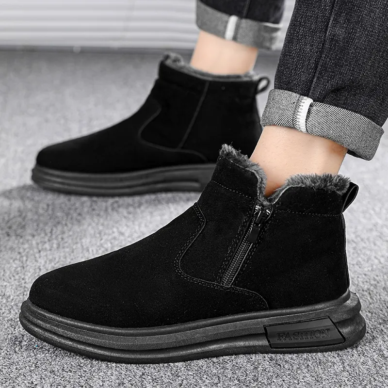 Bull charm Snow Boots Men Black/Gray/Khaki-5
