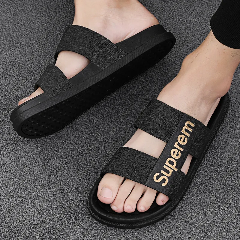 Bull Charm Rubber Sole Abrasion Resistant Slide Slippers Men's-8