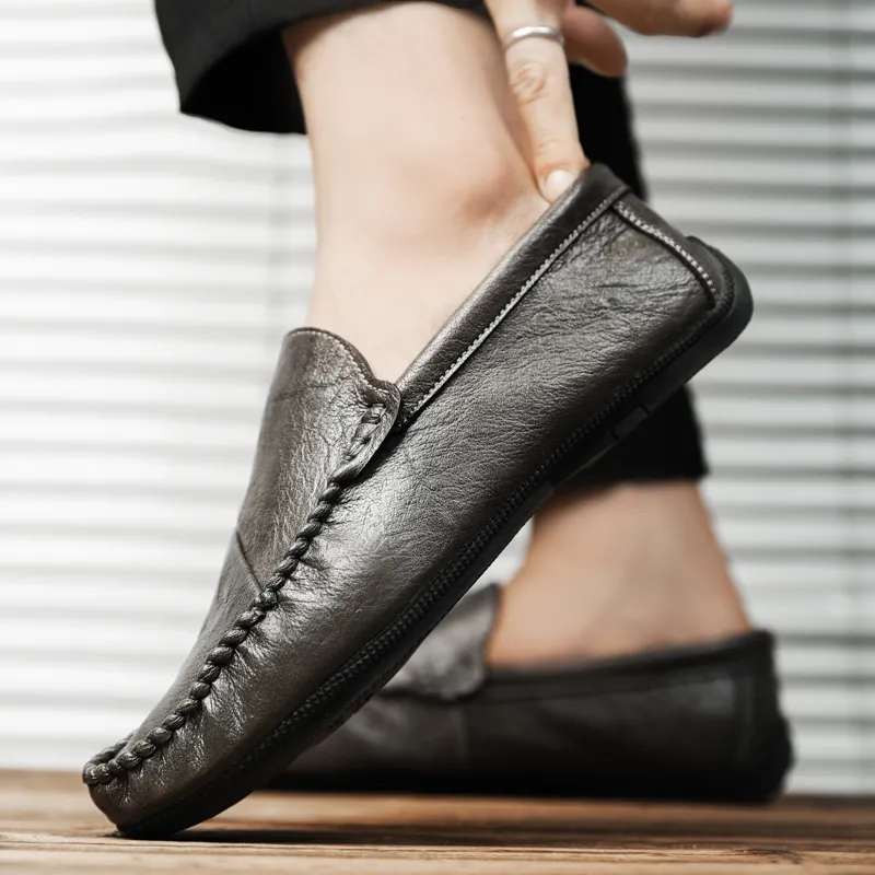 Bull charm Loafers Men Khaki/Brown/Black-3