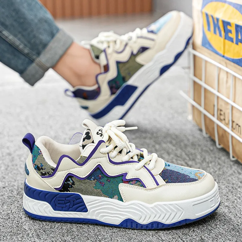 Bull Charm Anti Slip Wear Resistant Low Top Skateboard Shoes Men's-8