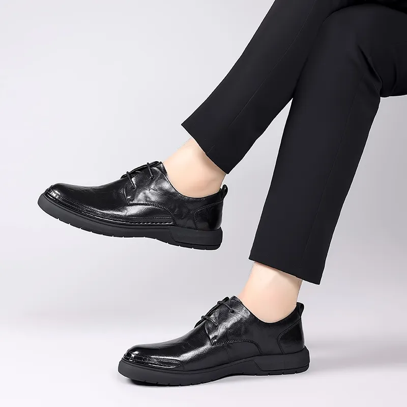 Bull charm Men's Casual Shoes Men Low Top Black/Brown-2