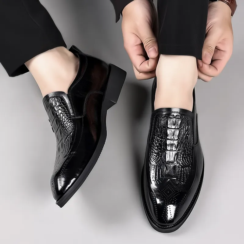 Bull charm Dress Shoes Men Low Top-3