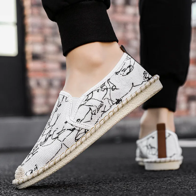 Bull charm Espadrilles Men Black/Beige/White-17