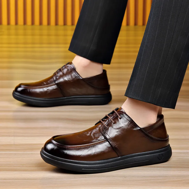 Bull charm Men's Casual Shoes Men Low Top Black/Brown-7