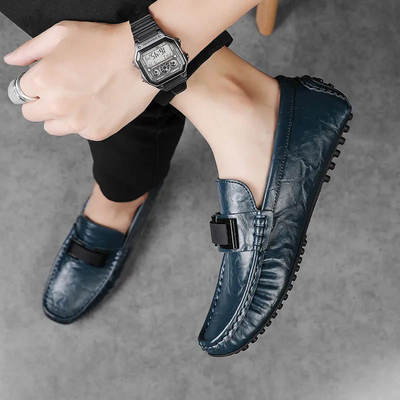 Bull charm Men's Casual Shoes Men Low Top Black/White/Blue-17