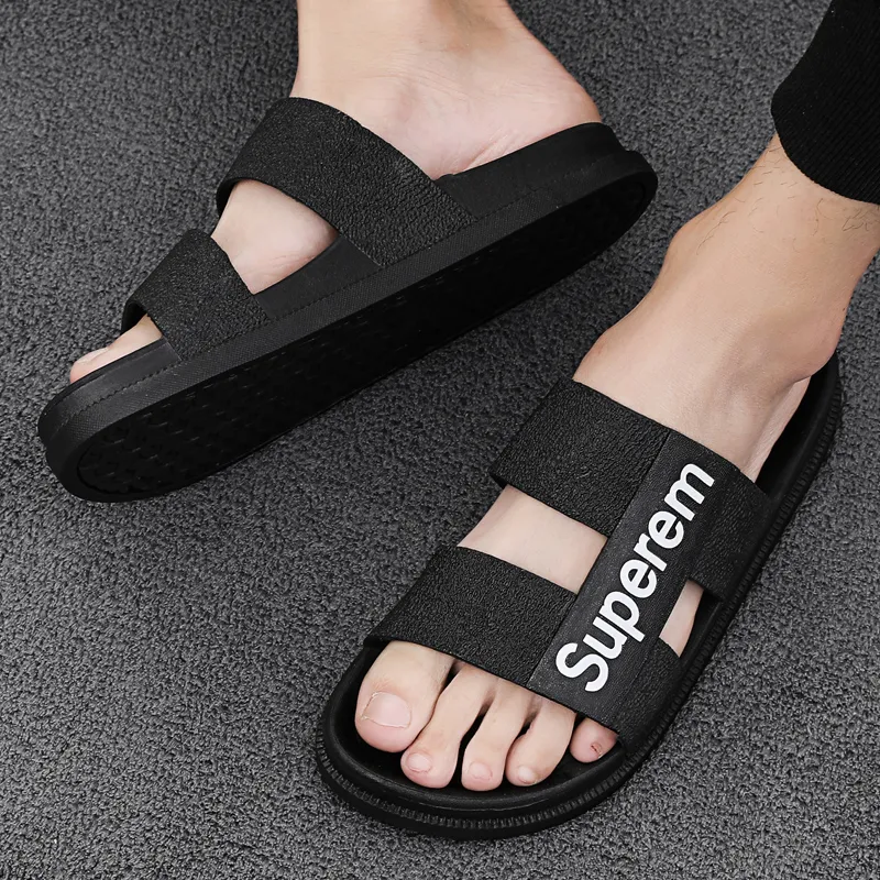 Bull Charm Rubber Sole Abrasion Resistant Slide Slippers Men's-3