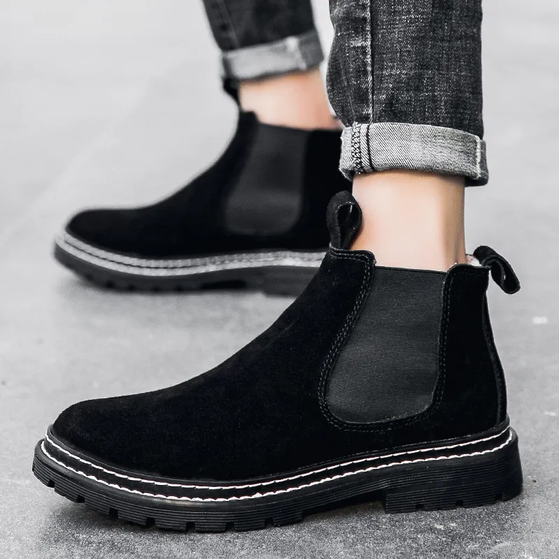 Bull Charm Short Chelsea Boots Men's-15