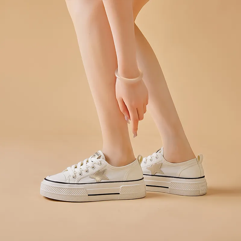 Bull Charm Abrasion-Resistant Low-Top Canvas Shoes Women's-8