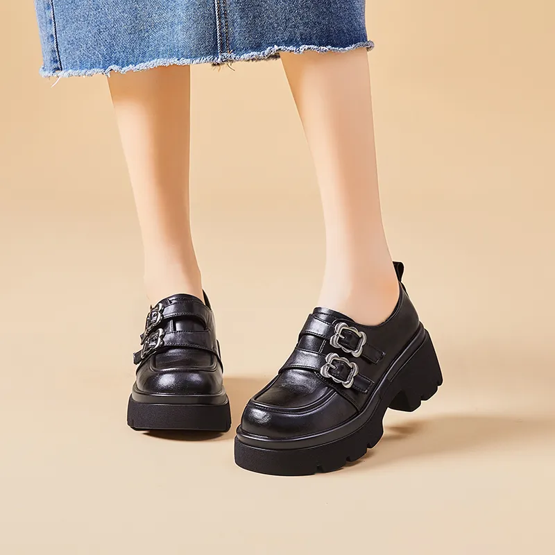 Bull charm Loafers Women's Black/Brown-4