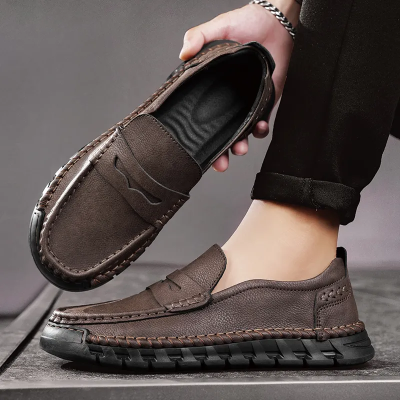 Bull charm Men's Casual Shoes Men Low Top Black/Brown/Gray-7
