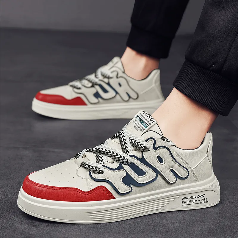 Bull Charm Abrasion-Resistant Low-Top Skateboard Shoes Men's-17