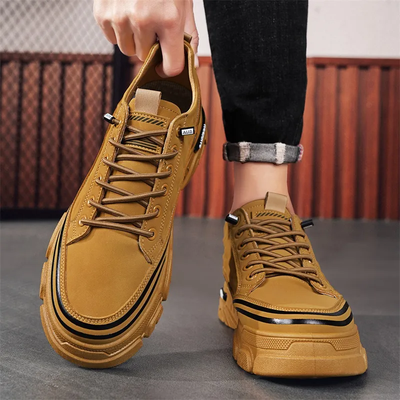 Bull Charm Abrasion-Resistant Low-Top Chunky Sneakers Men's-7