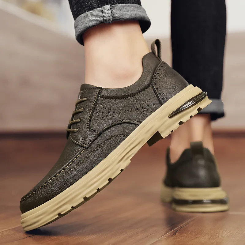 Bull charm Casual Shoes Men Low Top Black/Khaki-2