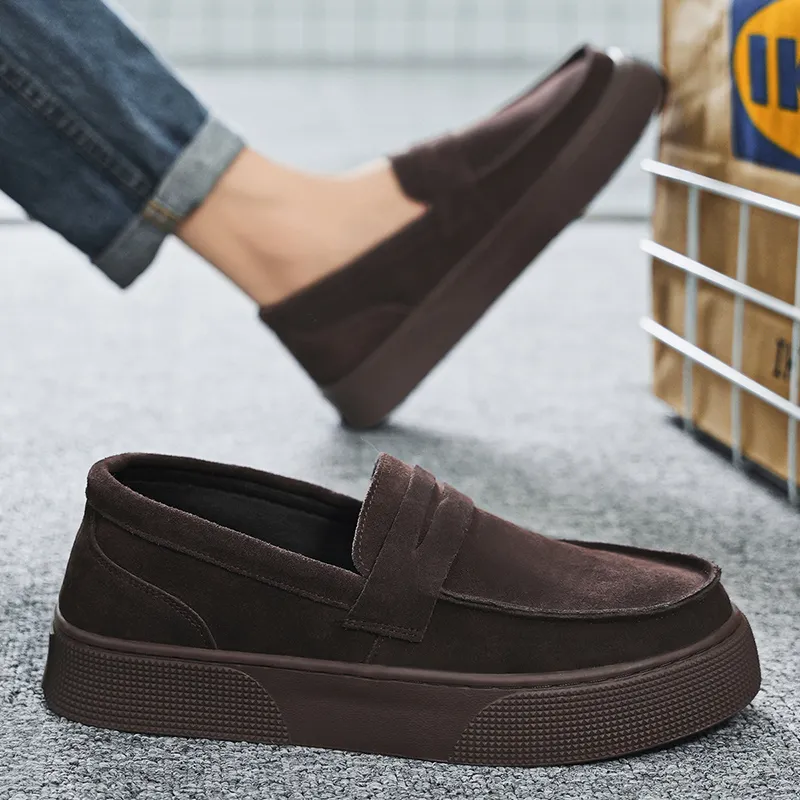 Bull charm Loafers Men Black/Gray/Brown-14