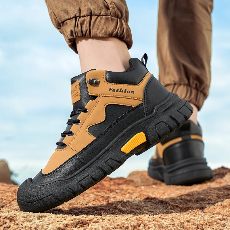 Bull Charm Abrasion Resistant Slip Resistant Short Outdoor Boots Men's-2