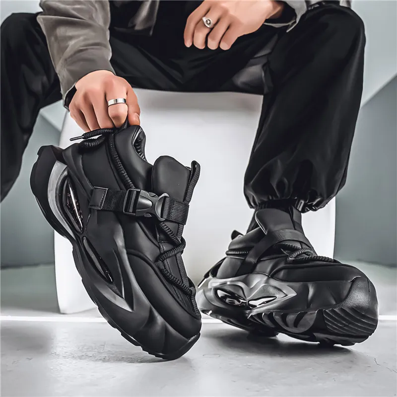 Bull Charm Height Increasing Wear Resistant Low Top Chunky Sneakers Men's-8