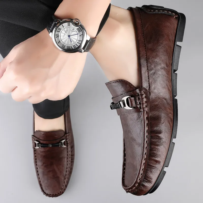 Bull charm Men's Casual Shoes Men Low Top Black/Brown-8