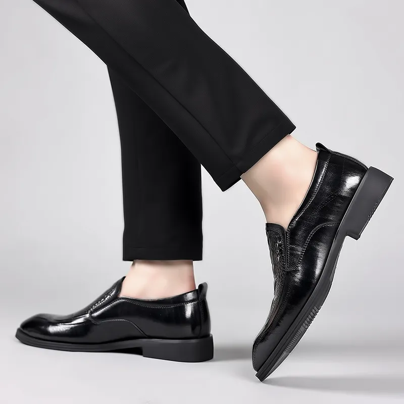 Bull charm Dress Shoes Men Low Top-4