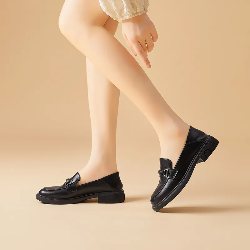 Bull Charm Loafers Women's Black-3