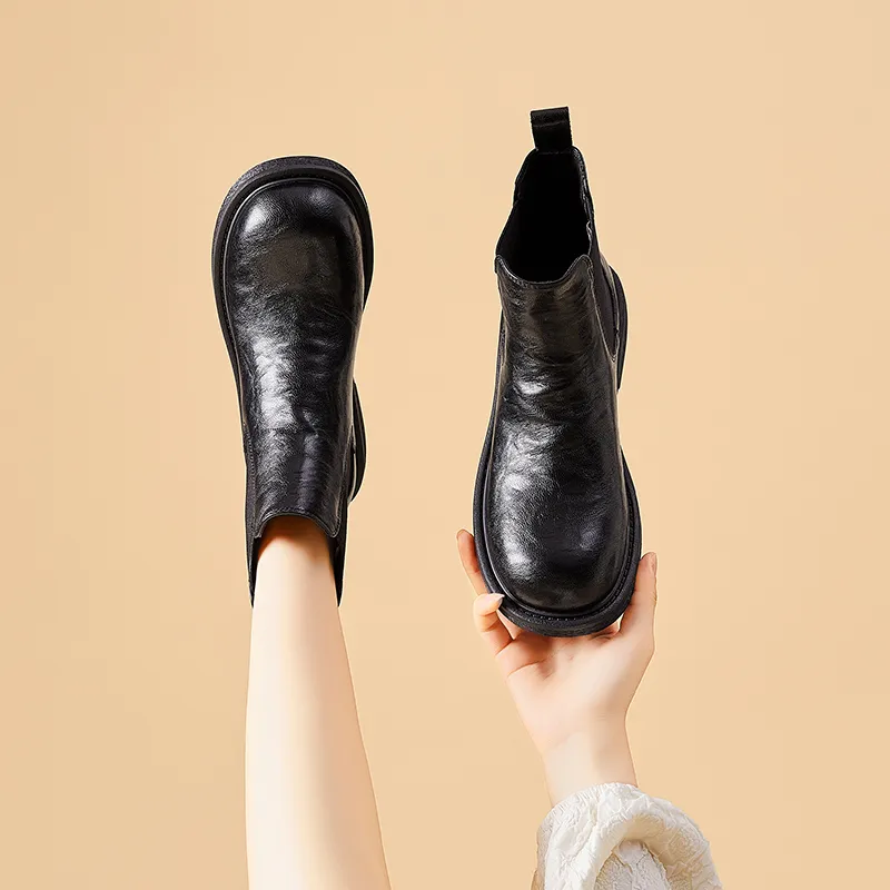 Bull Charm Short Chelsea Boots 4cm Women's-1