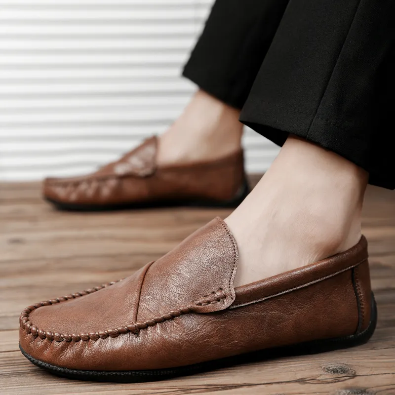 Bull charm Loafers Men Khaki/Brown/Black-7