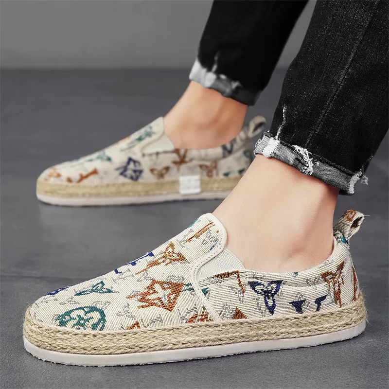 Bull charm Espadrilles Men Beige/Black-1