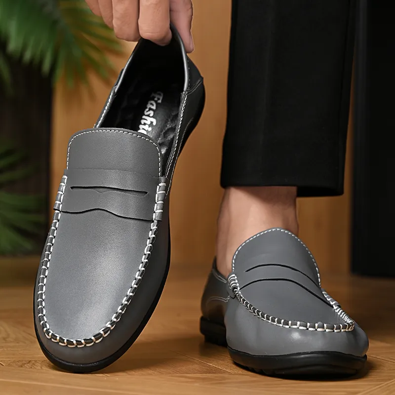 Bull charm Loafers Men Black/Gray-8