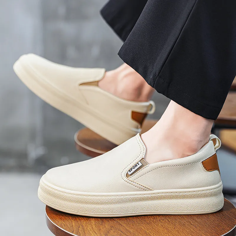 Bull charm Loafers Men Beige-1