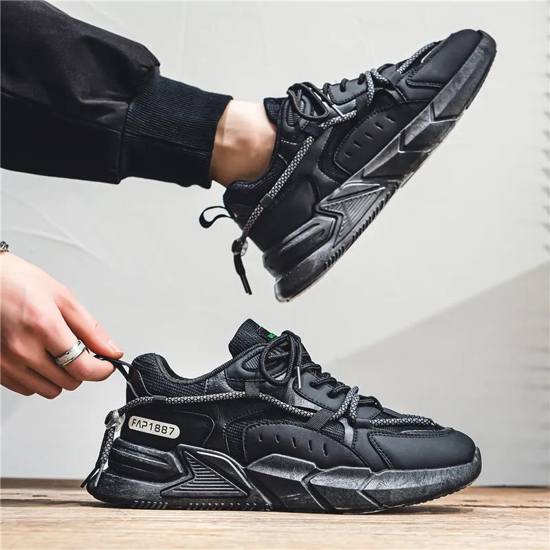 Bull Charm Slip Resistant Low Top Chunky Sneakers Men's-3