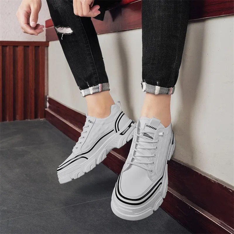 Bull Charm Abrasion-Resistant Low-Top Chunky Sneakers Men's-4