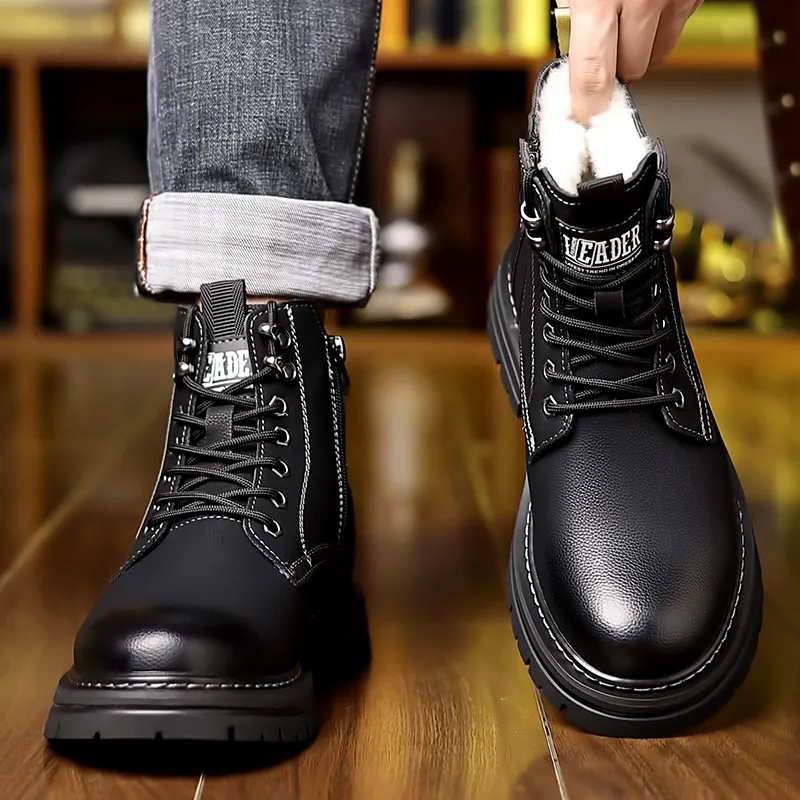 Bull Charm Short Martin Boot Men's Black-5