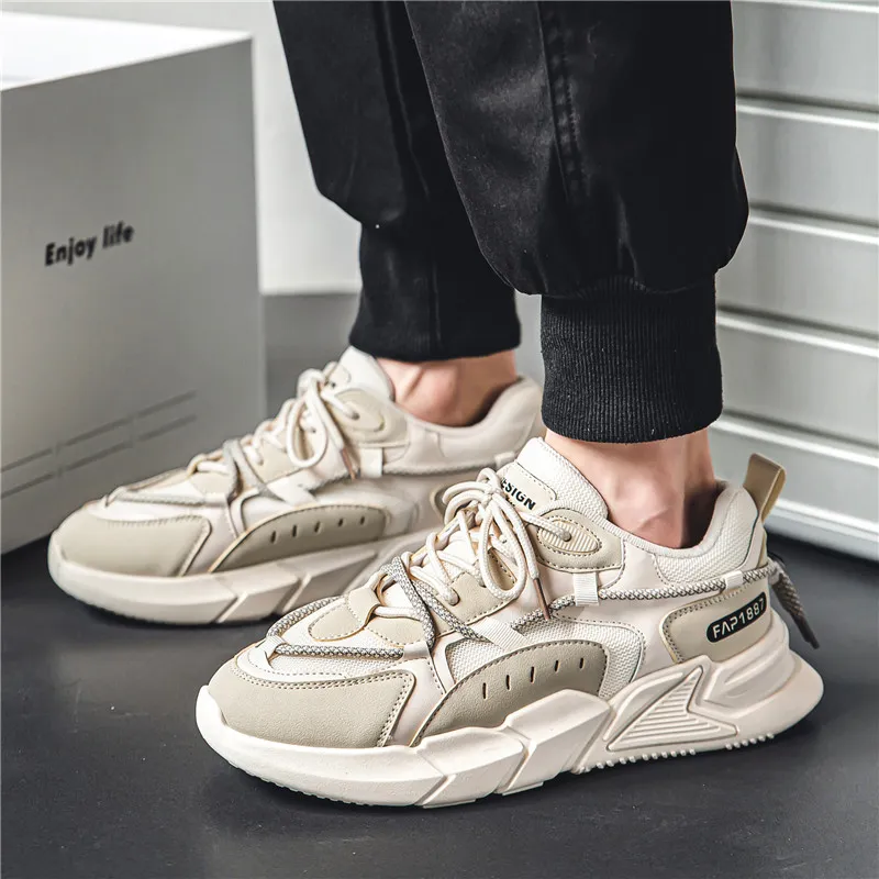 Bull Charm Slip Resistant Low Top Chunky Sneakers Men's-12