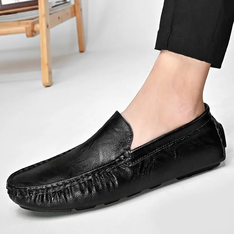 Bull charm Men's Casual Shoes Men Low Top Black/White/Brown-4
