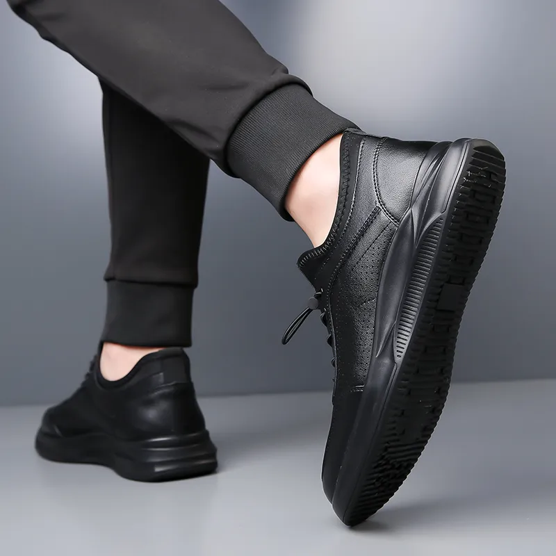 Bull Charm Men's Casual Leather Shoes Men's-4