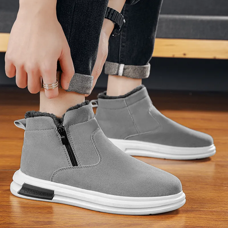 Bull charm Snow Boots Men Black/Gray/Khaki-11