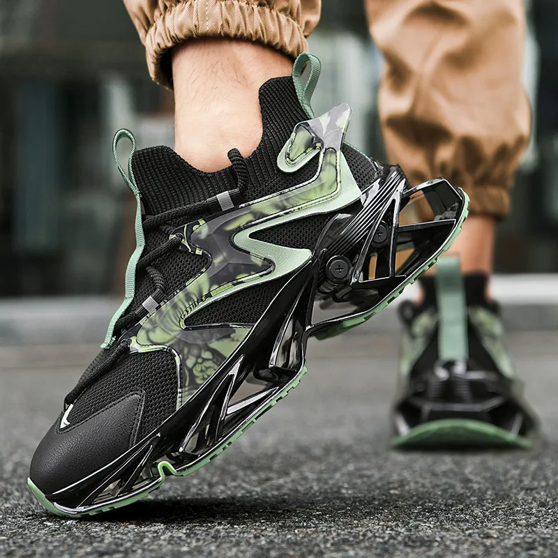 Bull Charm Height Increasing Anti Slip And Wear Resistant Mid Top Chunky Sneakers Men's-9